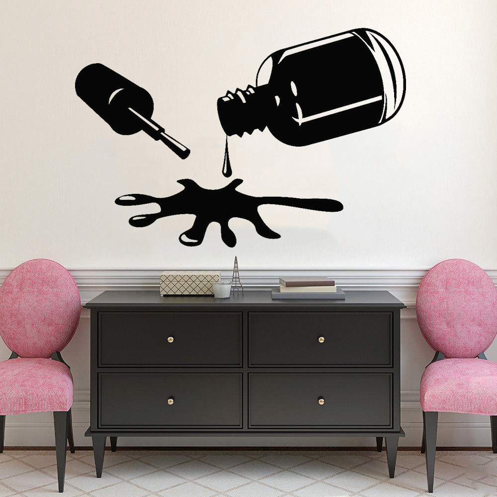 Pvc Panel Background - Tırnak cilası duvar çıkartmaları yatak odası