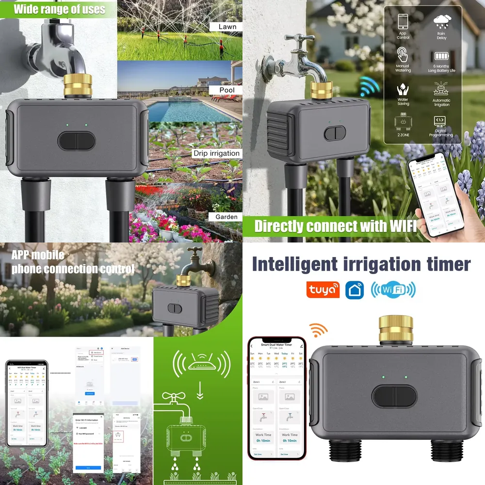 Timer Dual Outlet - WAP01 WiFi APP Kontrollü Çift Hortumlu