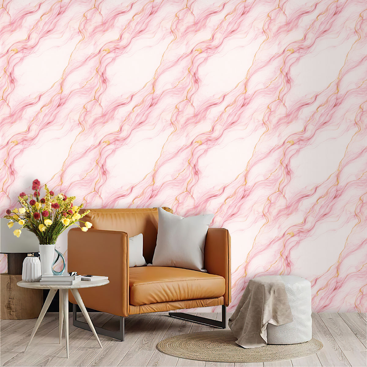 Pvc Panel Background - 1 adet İmitasyon mermer desenli Baskılı