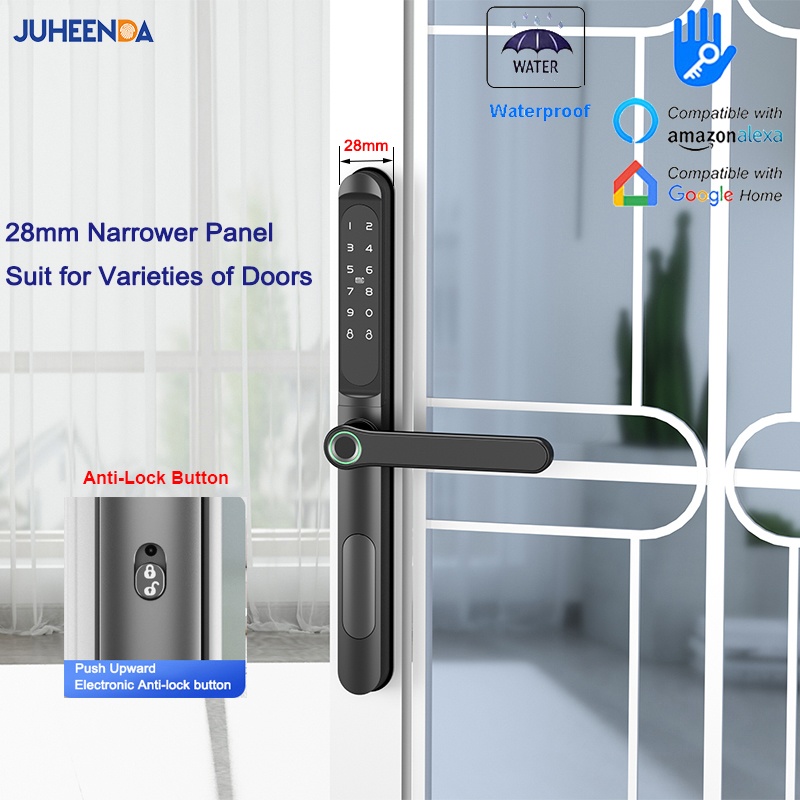 Glass Door Hinge - TTLock App akıllı alüminyum kapı kilidi