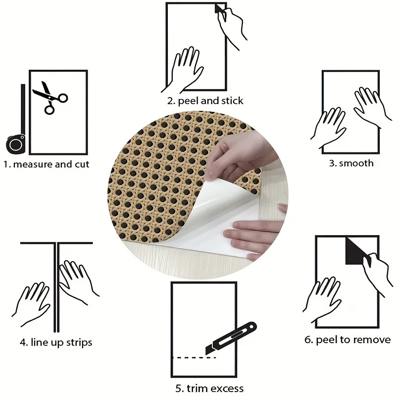 45 cm Retro Rattan Desen Kendi - Pvc Panel Background incelemesi ve fiyatı