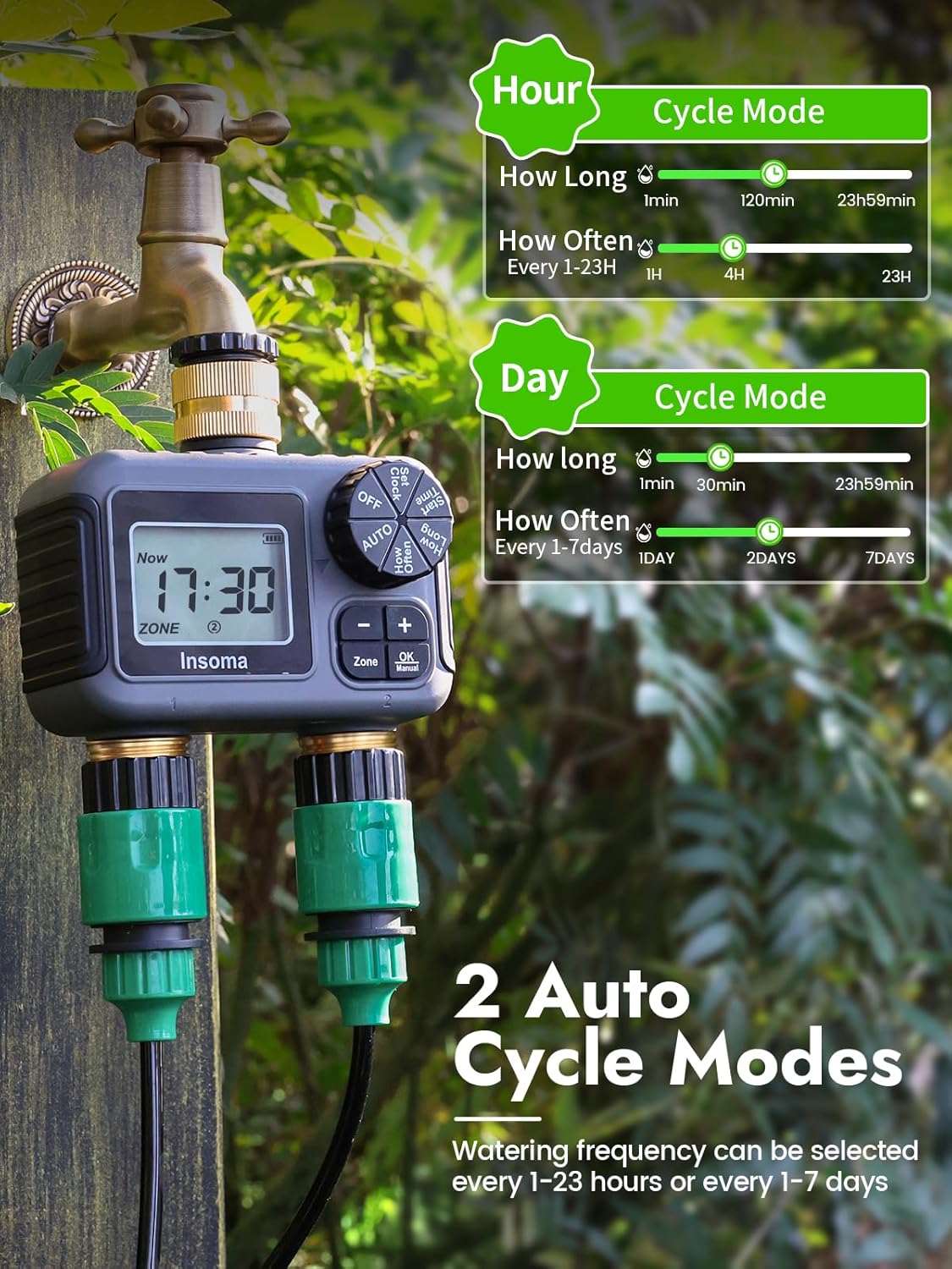 Insoma akıllı sulama sistemi ç - Timer Dual Outlet incelemesi ve fiyatı