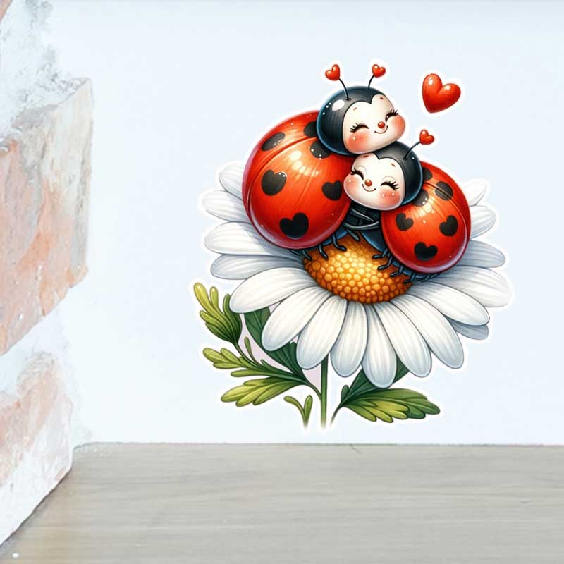 Sevimli Uğur Böceği Duvar Çıka - Pvc Panel Background incelemesi ve fiyatı