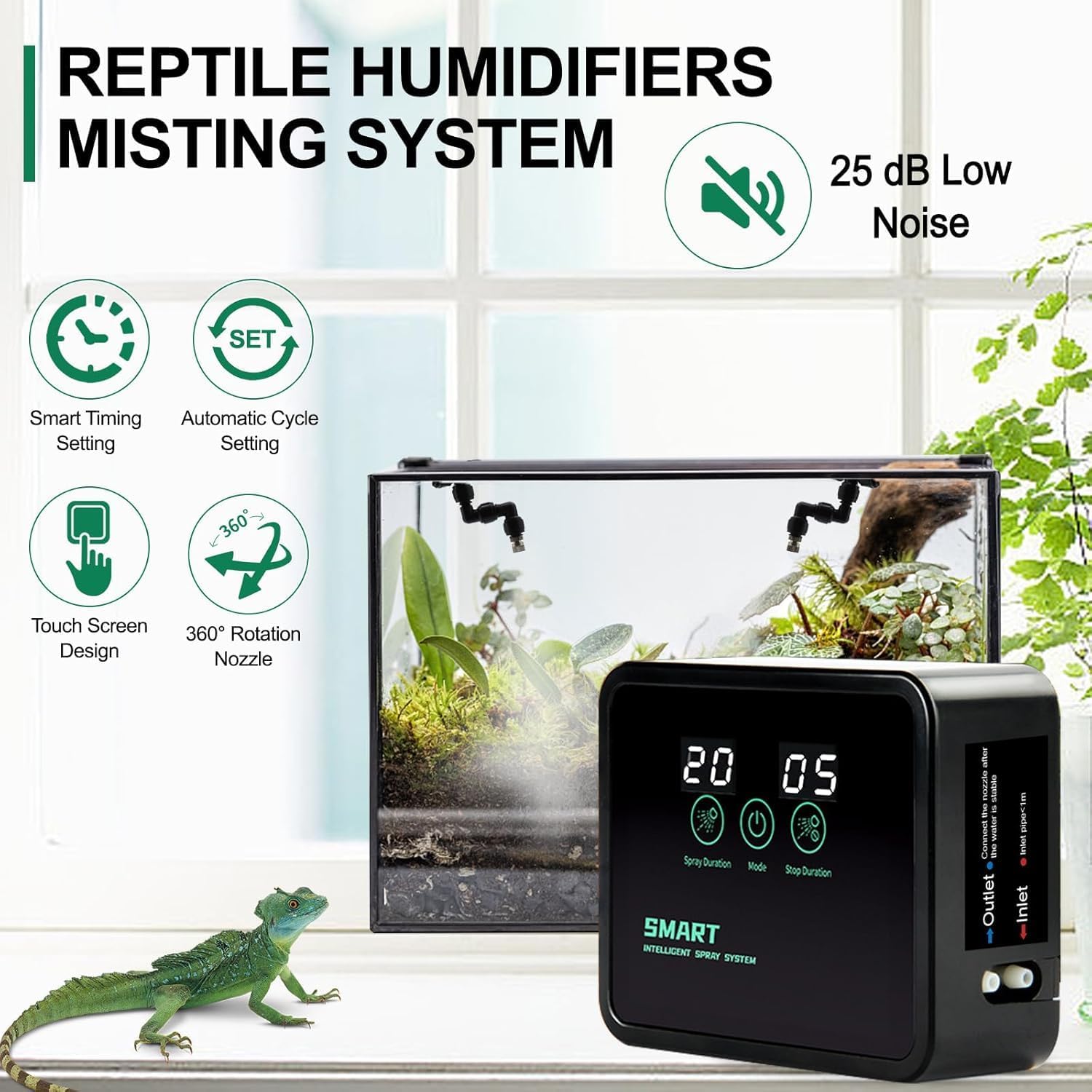 Sürüngen Nemlendiriciler Akıll - Misting Nozzle Reptile incelemesi ve fiyatı