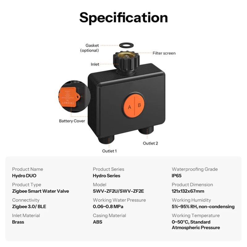 AB66-IP65 Sertifikalı Zigbee 3 - Timer Dual Outlet incelemesi ve fiyatı