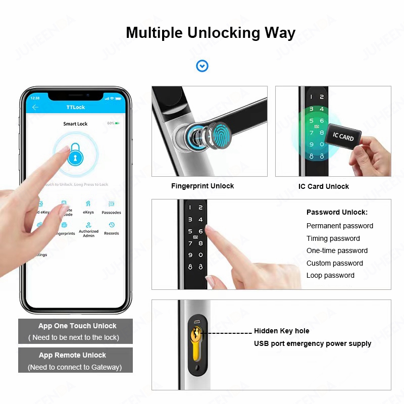 TTLock App akıllı alüminyum ka - Glass Door Hinge incelemesi ve fiyatı