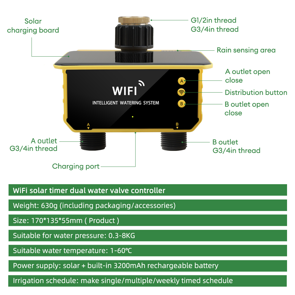 WiFi Güneş Enerjili Zamanlayıc - Timer Dual Outlet incelemesi ve fiyatı